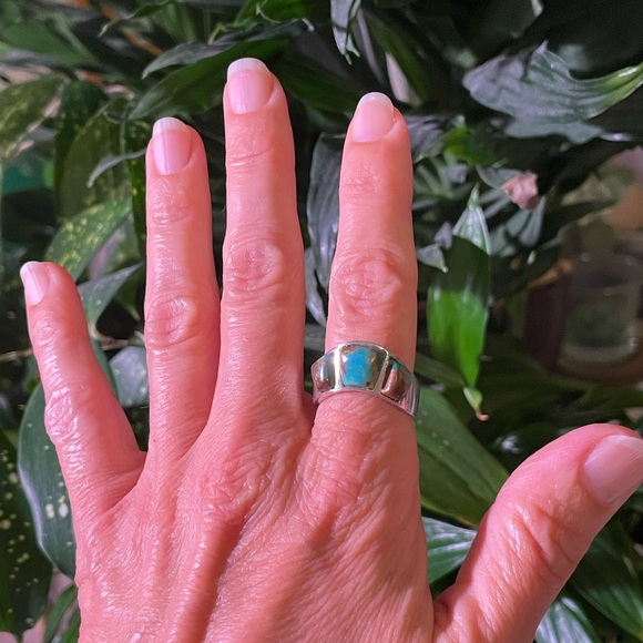 Turquoise and Brown Stone Ring - Picture 3 of 9